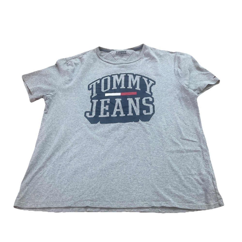 Tommy Hilfiger T Shirt Women's Large Gray Tommy Jeans